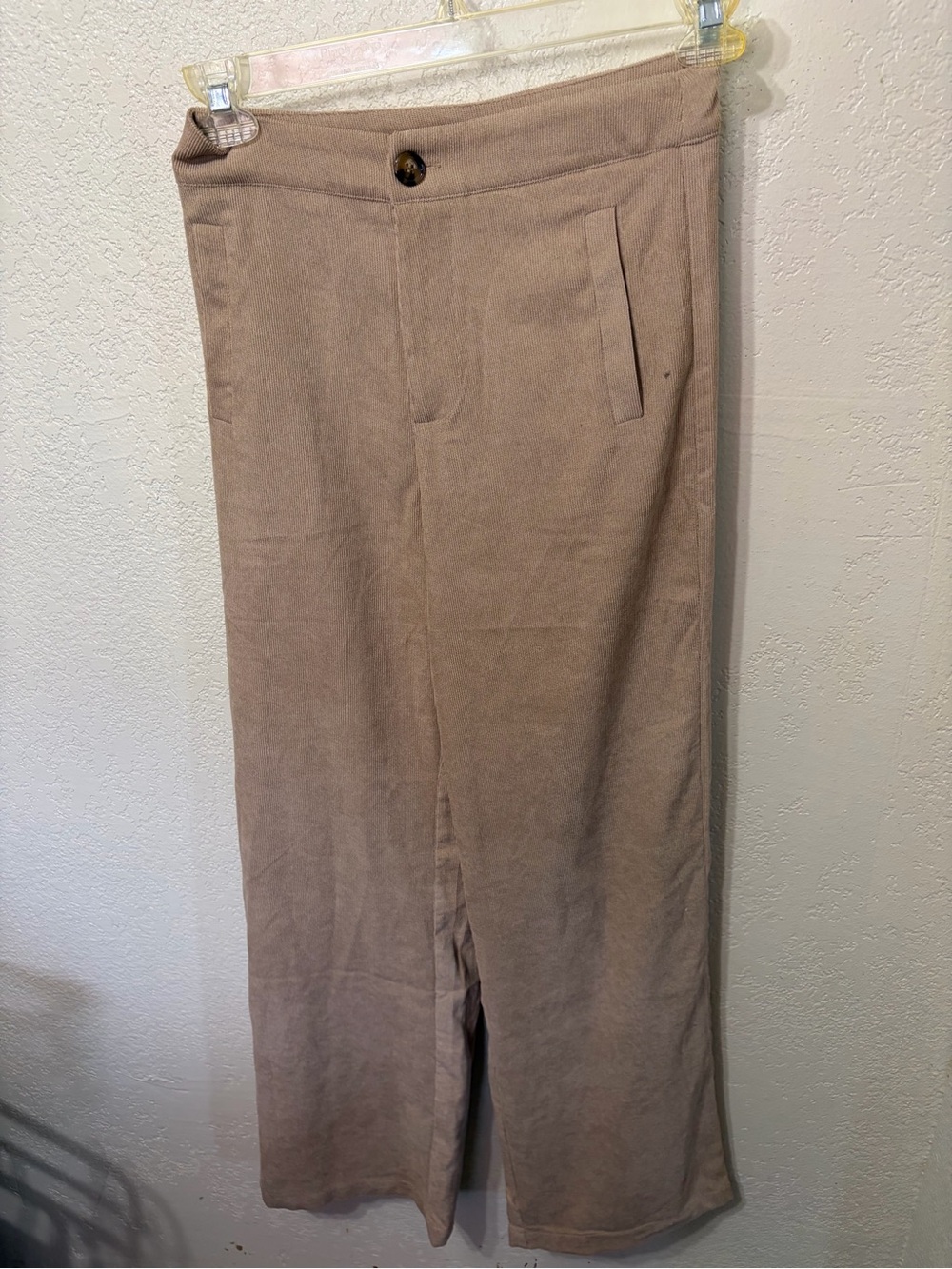 Men's Taupe Straight-Leg Pants